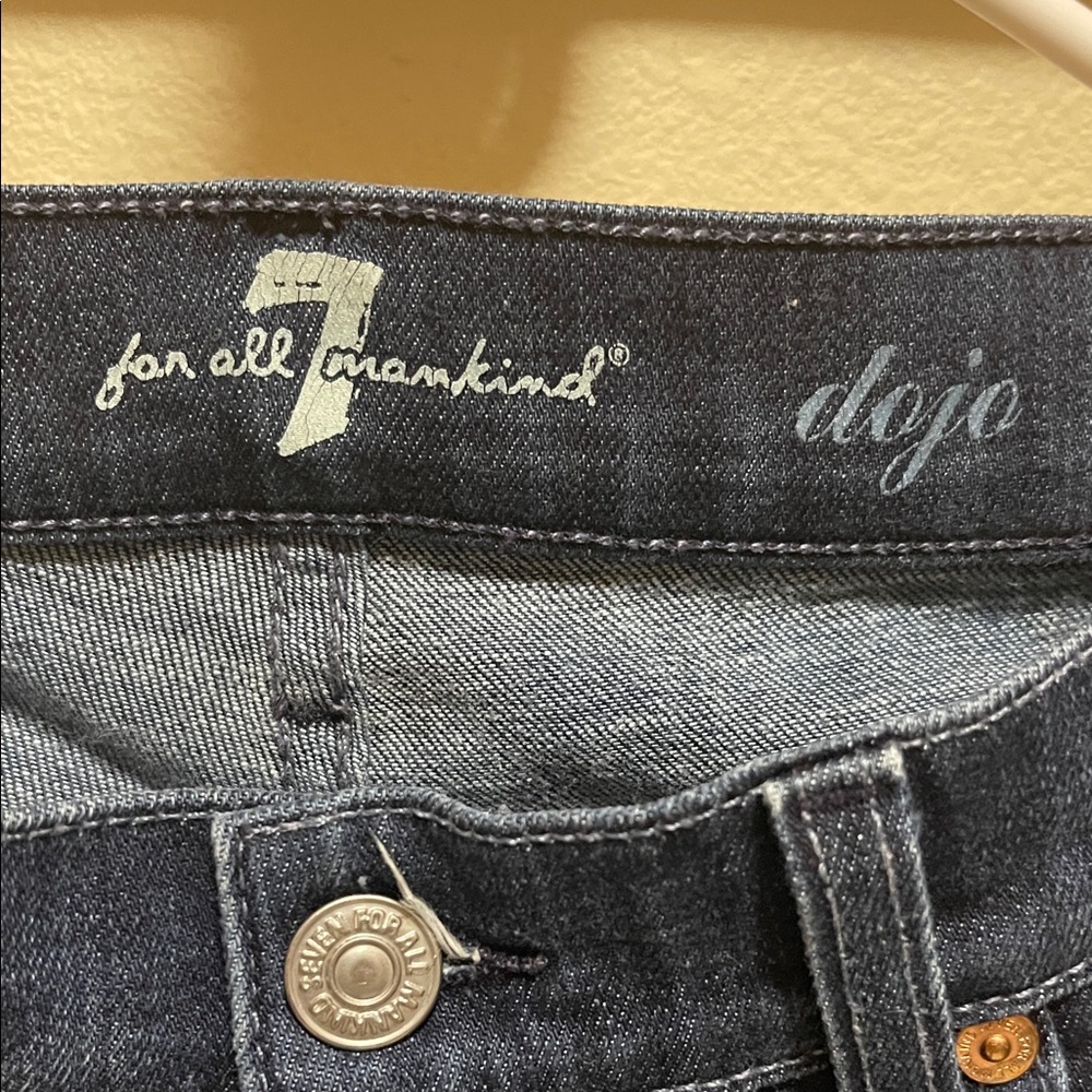 7 For All Mankind Dark Blue Flare Jeans